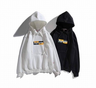 supreme 2 colors white black hoodie mid box logo