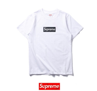 Supreme 3 colors white grey black t shirt with black box logo